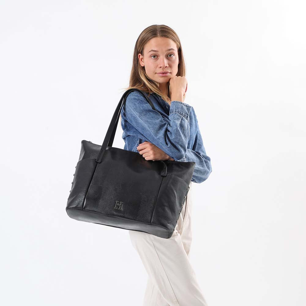Cartera Hombro Cascais Negro Humana