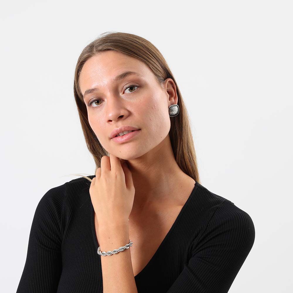 Pulsera Blanda Reed Plateado Humana