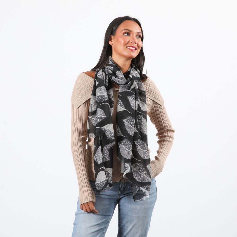 Pañuelo Estampado Olga Negro Tatienne