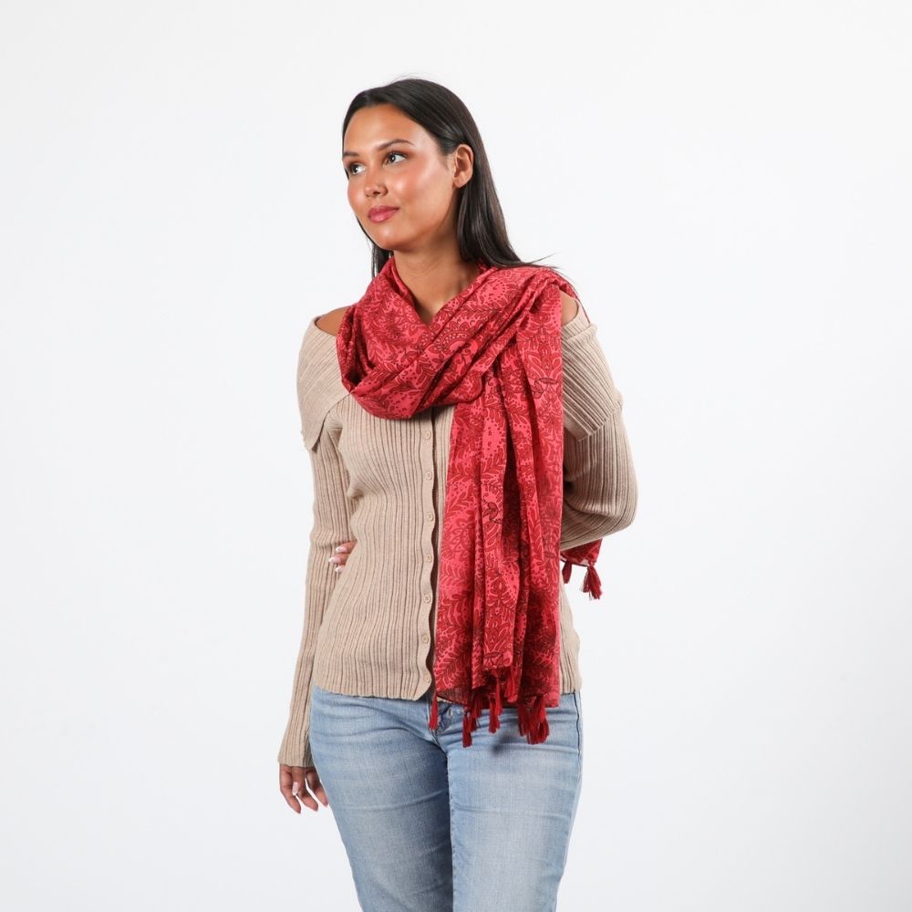 Pañuelo Estampado Maja Fucsia Tatienne