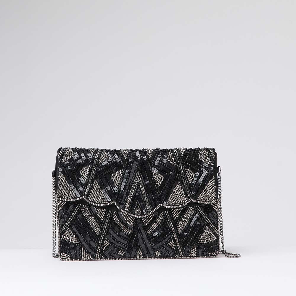 Clutch Trama Negro Humana