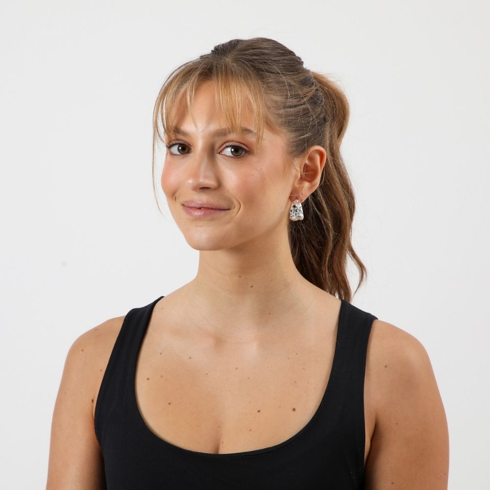 Aros Argolla Mitas Plateado Tatienne