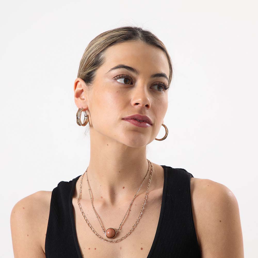 Collar + Aro Turín Dorado i-D
