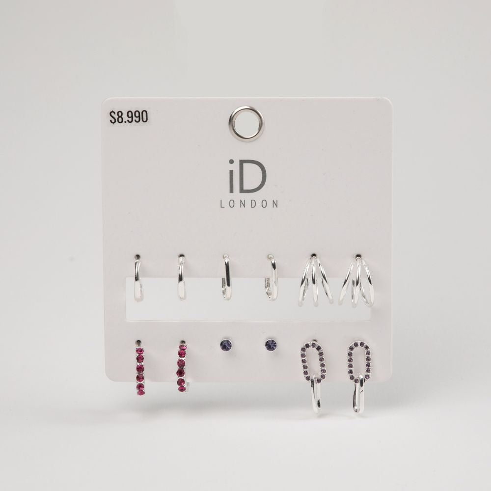 Aros Set Jade Plateado i-D