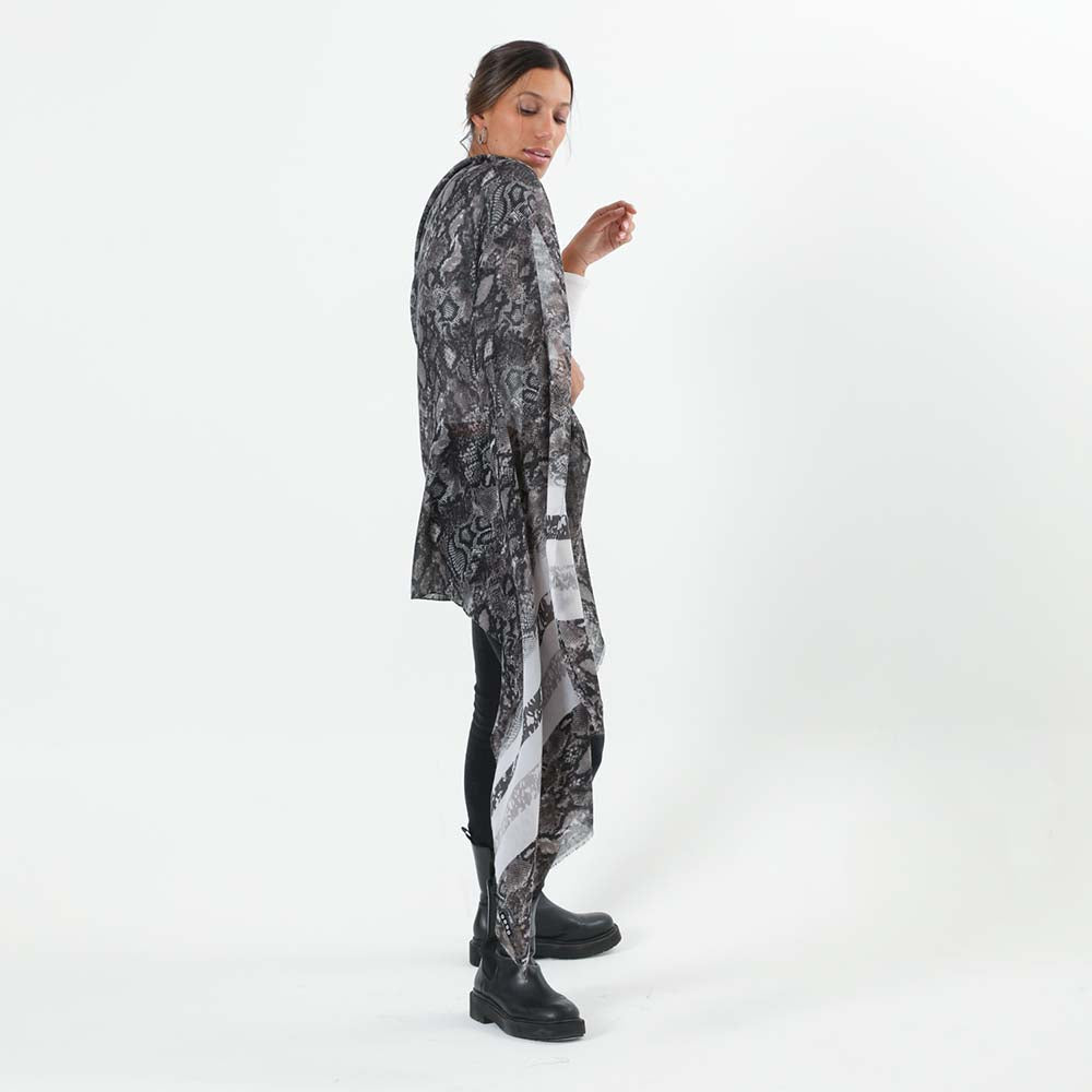 Pañuelo Estampado Gris Serpiente i-D