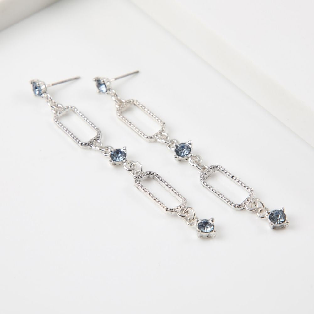 Aros Largo Moon Orange Plateado Humana