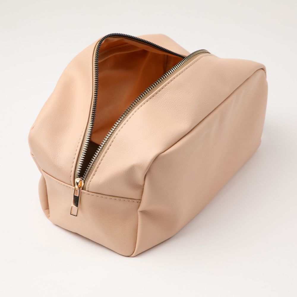 Cosmetiquero Solid Metallic Beige Tatienne