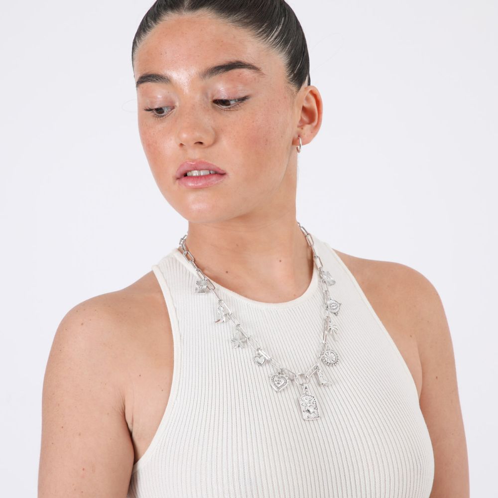 Collar Fer Plateado ID