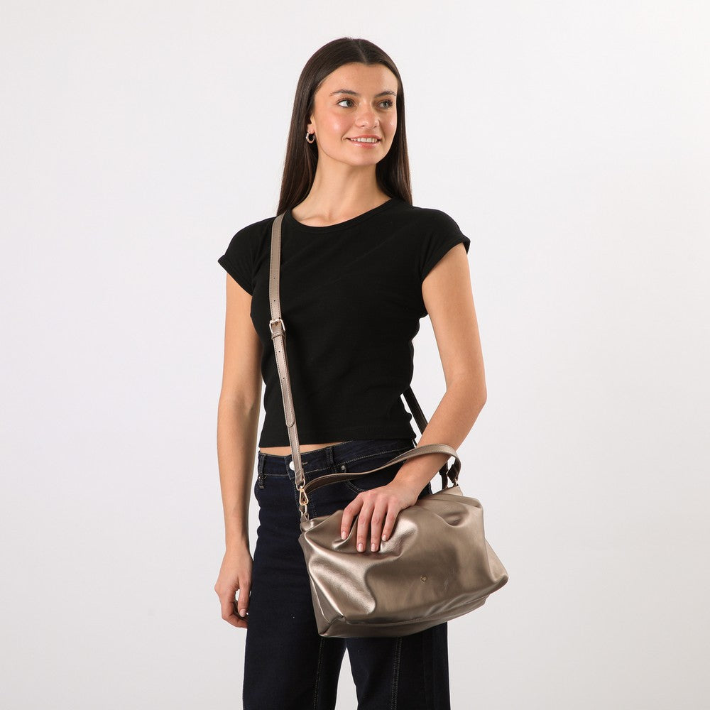 Cartera Cruzada Bromelia Bronze I-D