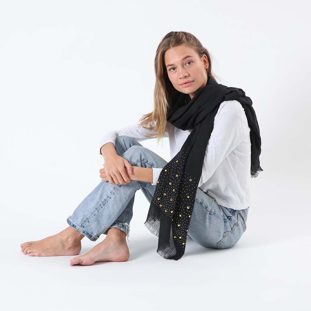 Pañuelo Liso Galicia Negro Humana