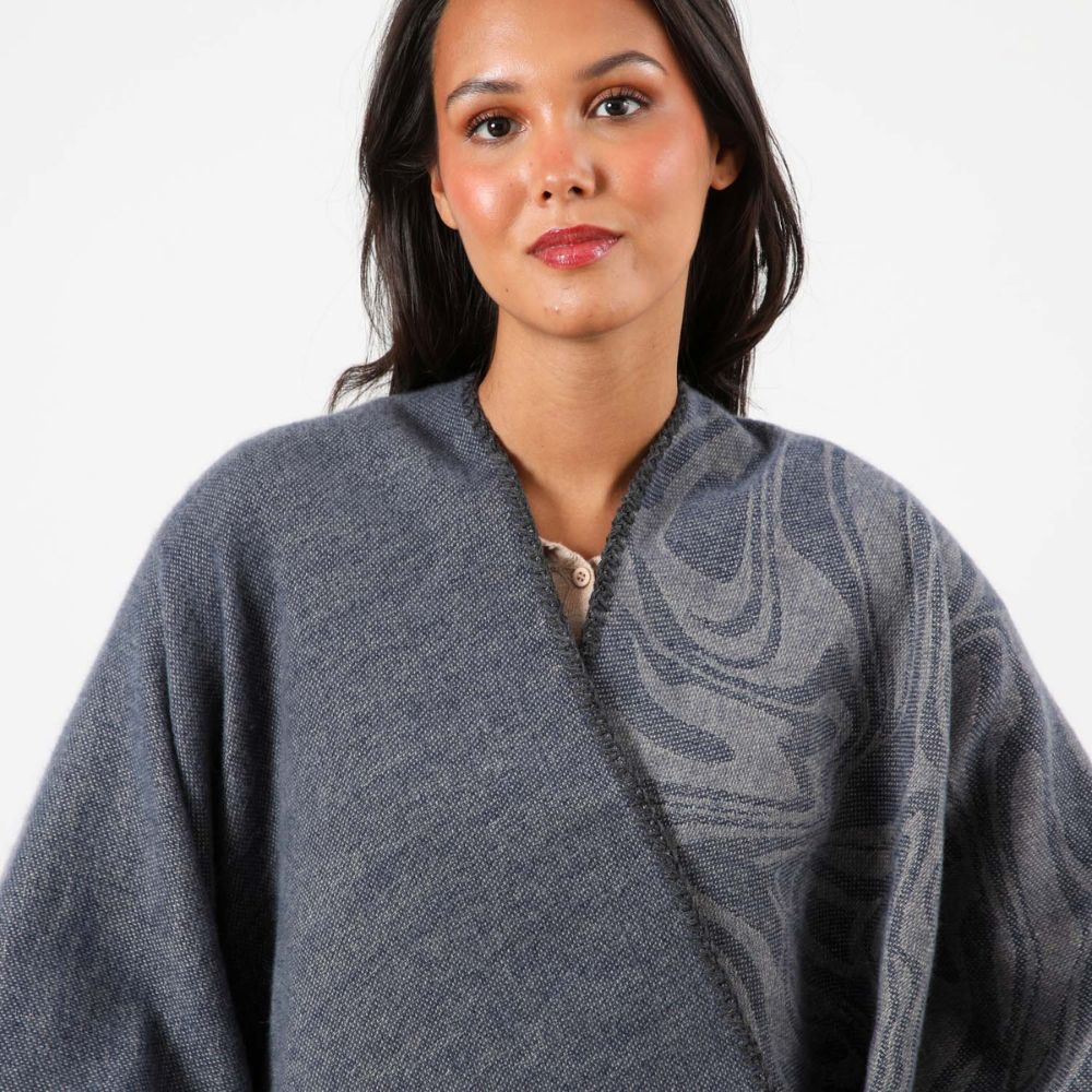 Poncho Ilona Azul Tatienne