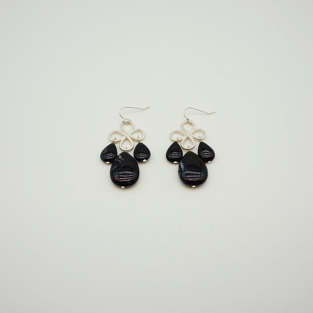 Aros Largos Negro Cyber Metalic Black Night Tatienne