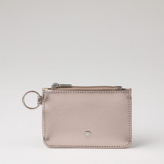 Tarjetero Exeter Ecocuero plateado ID