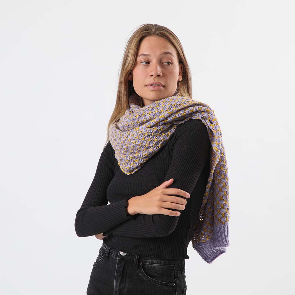 Bufanda Panal Morada Humana