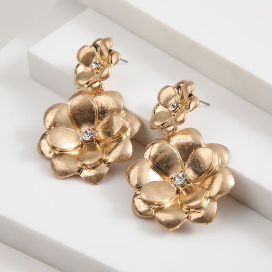 Aros Largo Buquet Dorado Humana