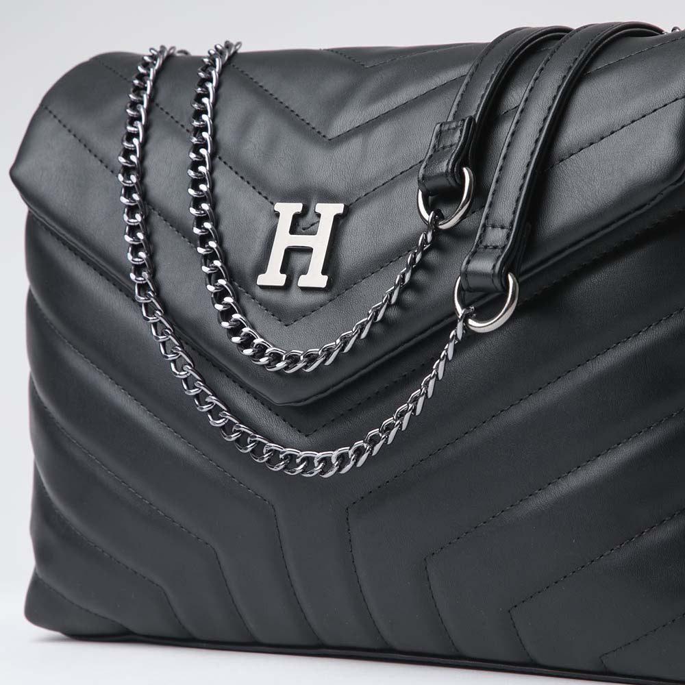 Cartera Hombro Padded Negra Humana