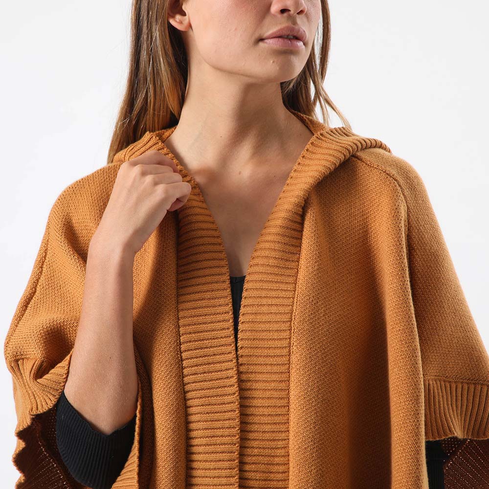 Poncho Abierto Amarillo Humana