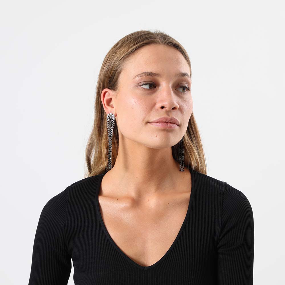 Aros Largo Jagger Plateado Humana