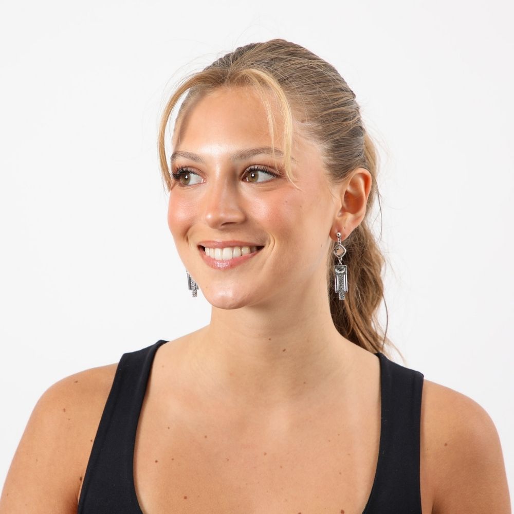 Aros Mediano Aixa Plateado Humana