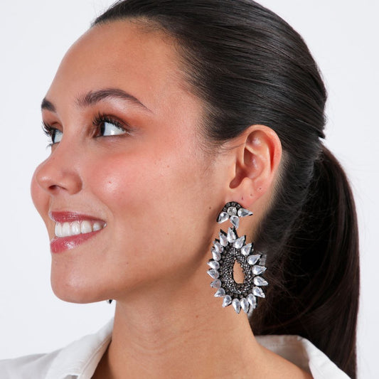 Aros Fiesta Spider Plateado Tatienne