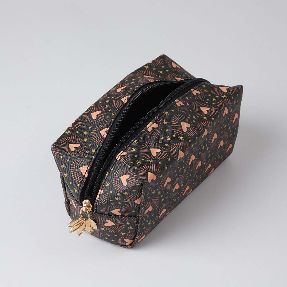Cosmetiquero Hearts Negro i-D