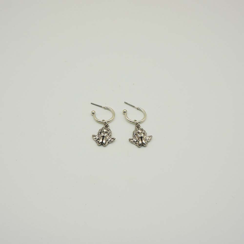 Aros Argollas Angeles Plateados Tatienne