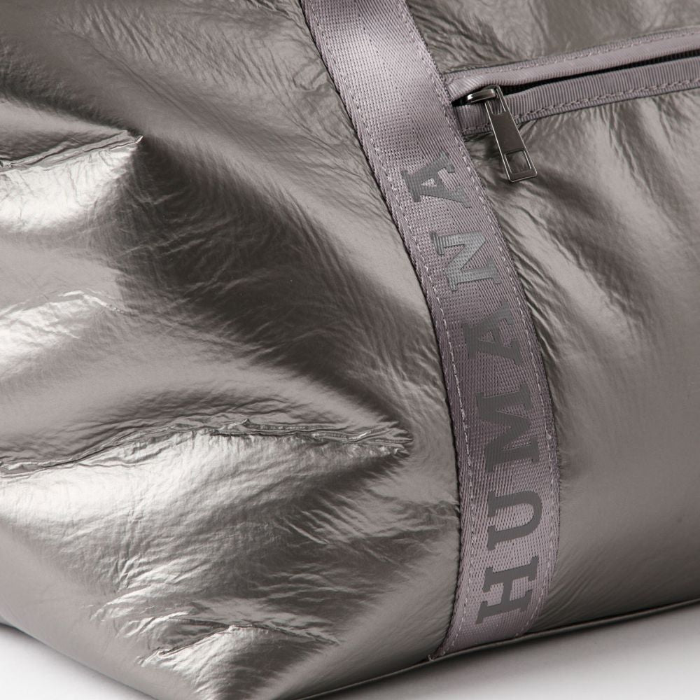 Cartera Tote Dana Nylon Plateado Humana