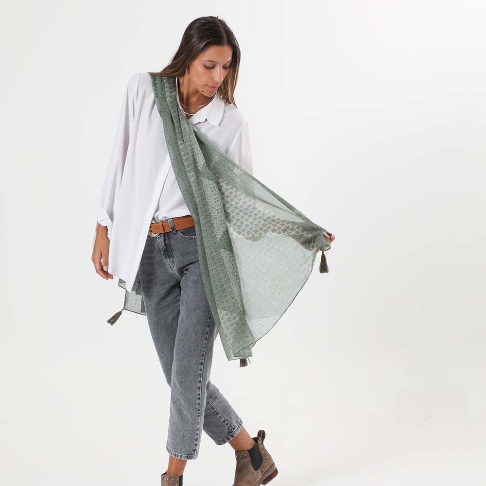 Pañuelo Estampado Verde Nola Tatienne