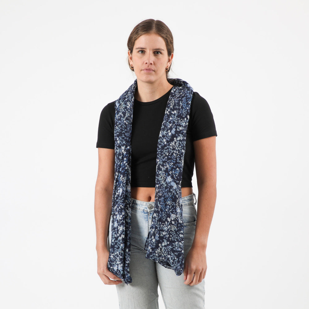 Pañuelo Estampado Rododendro Azul i-D