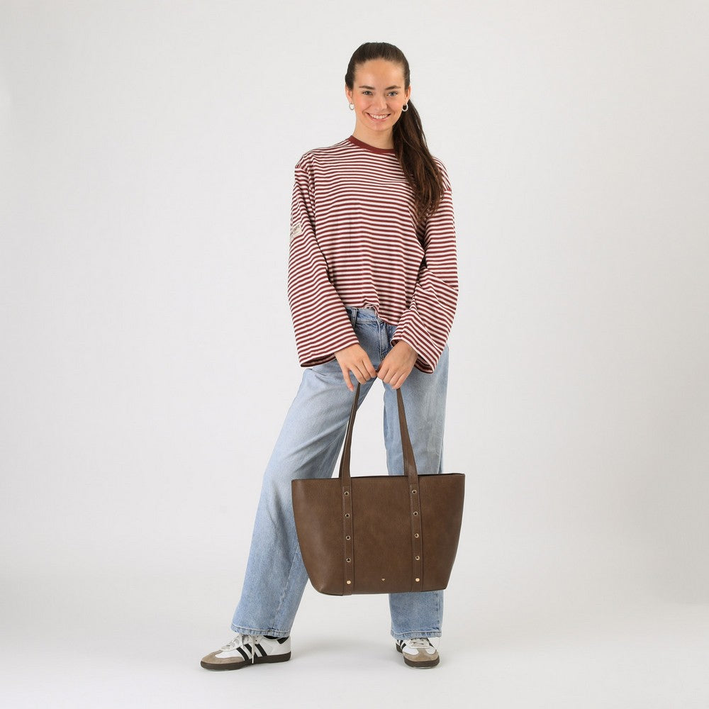 Cartera Tote Lugo Café I-D