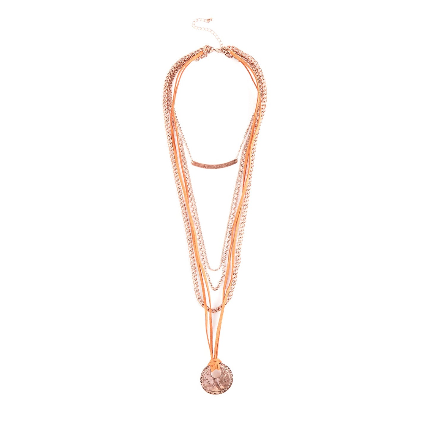 Collar Orange Chains Humana