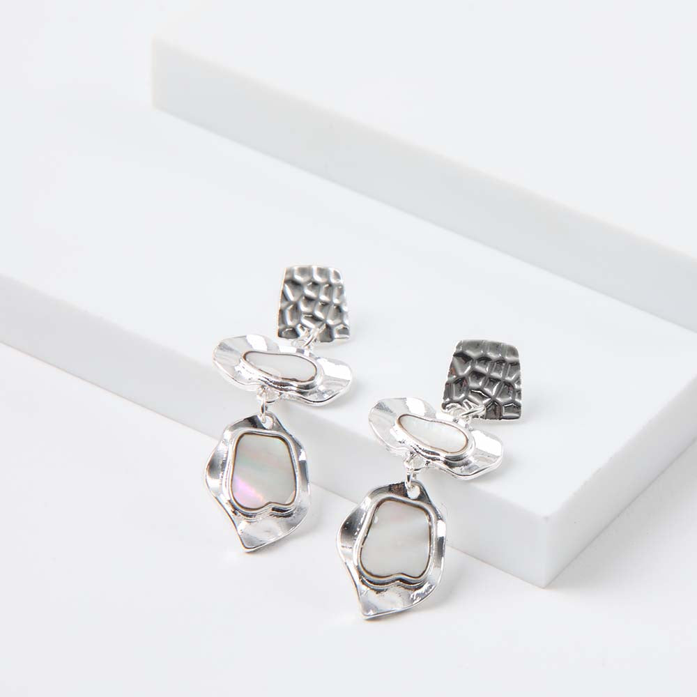 Aros Largo Negril Plateado i-D