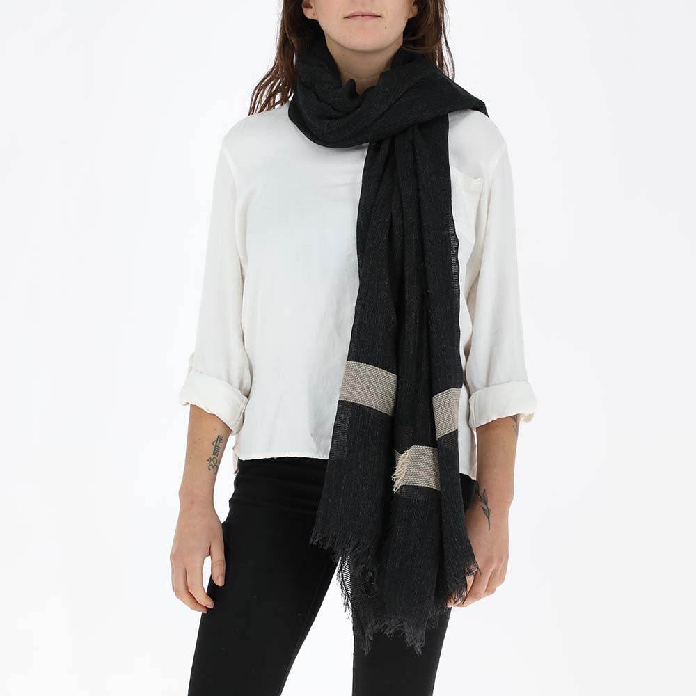 Pañuelo Liso Carbón Negro Humana