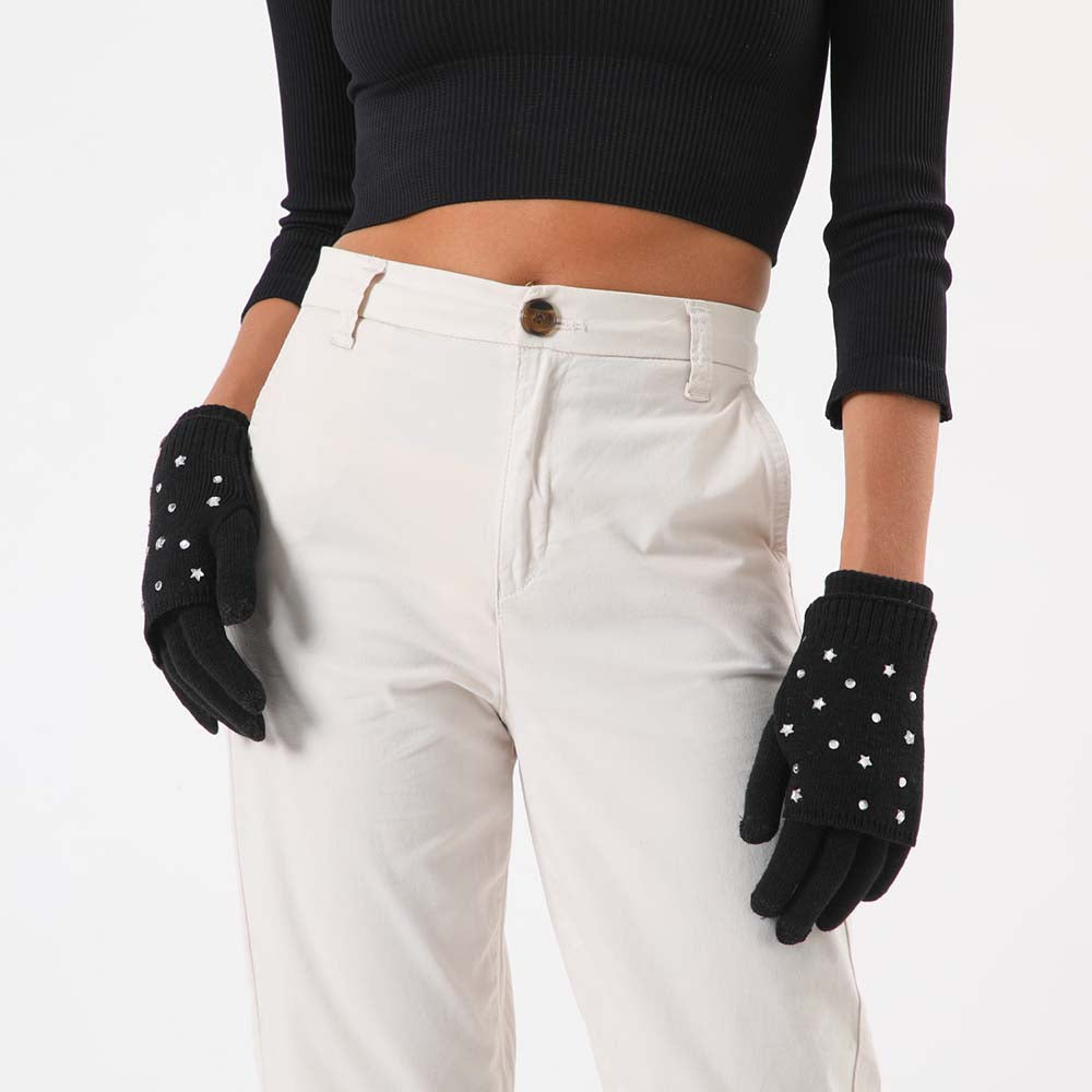 Guante Studs Negro Humana