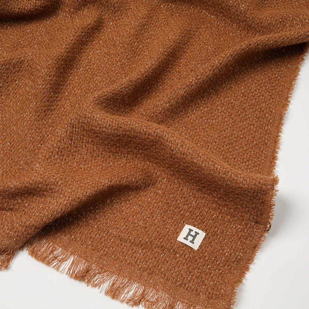 Manta Invierno Lurex Café Humana