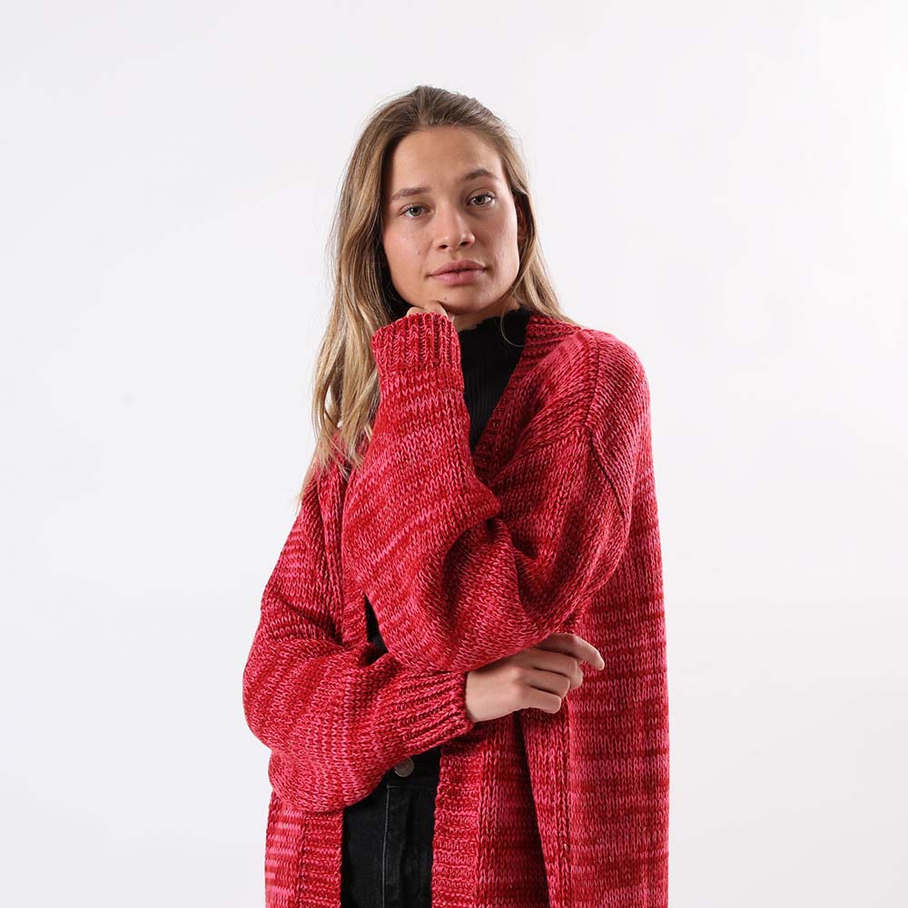 Sweater Tejido Melange Rosada Humana