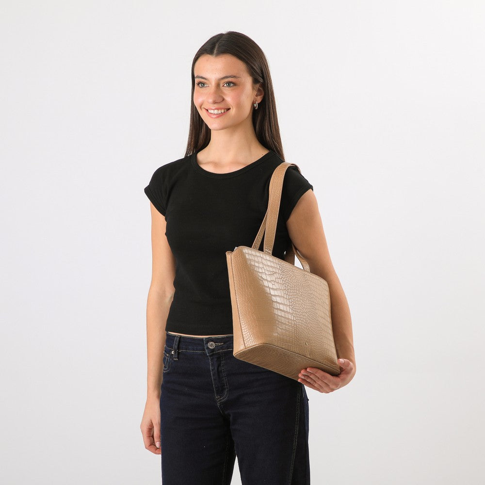 Cartera Hombro Aromo Taupe I-D
