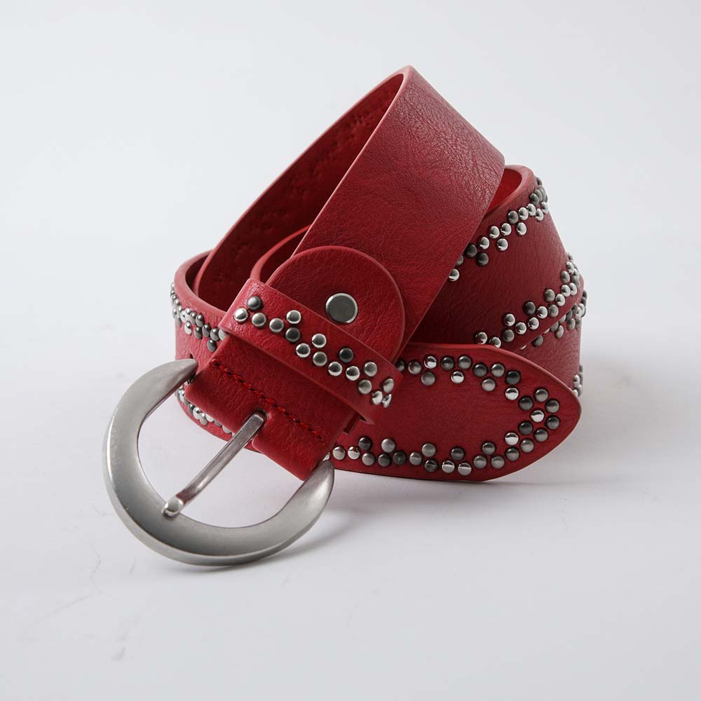 Cinturón Invierno Tachas Rojo Humana