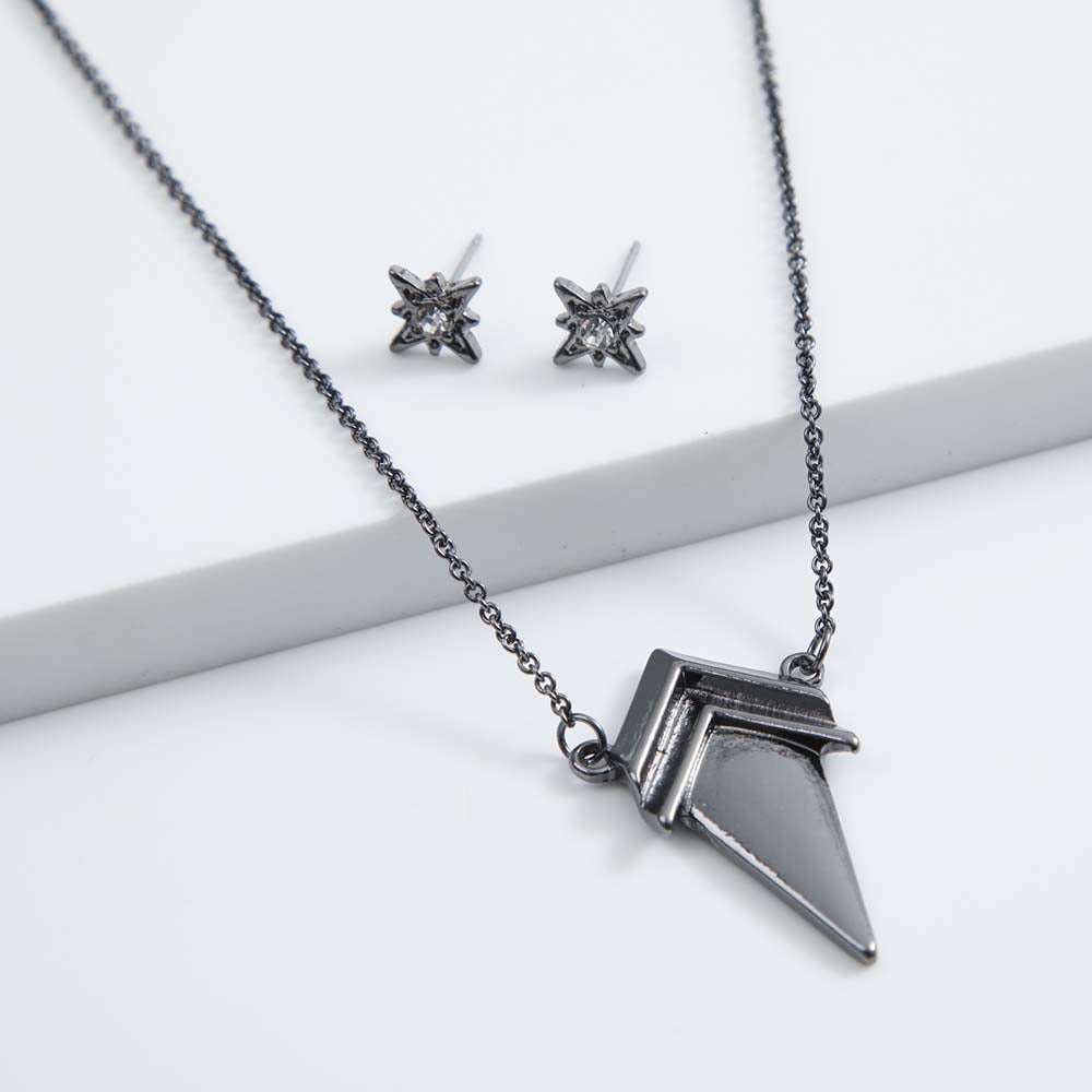 Collar + Aro Sid Plateado i-D
