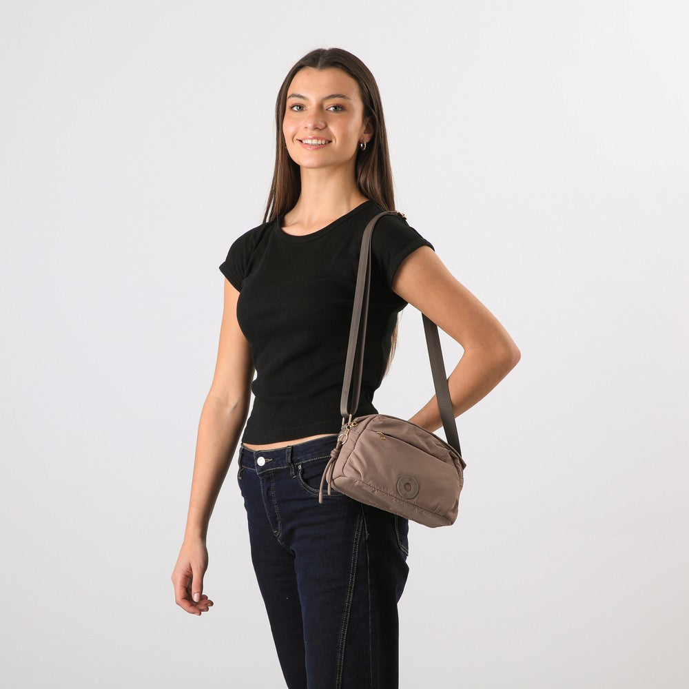 Cartera Cruzada Cuasia Taupe I-D