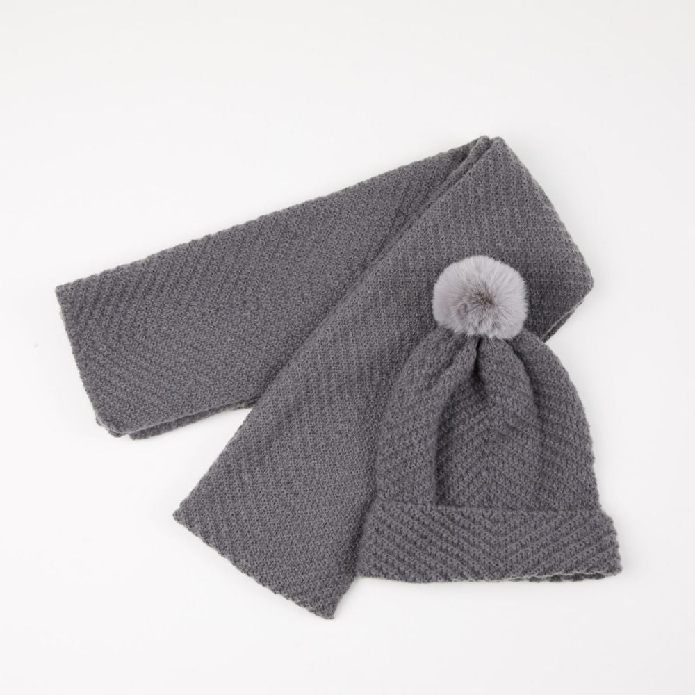 Set Bufanda + Gorro Mercury Gris I-D