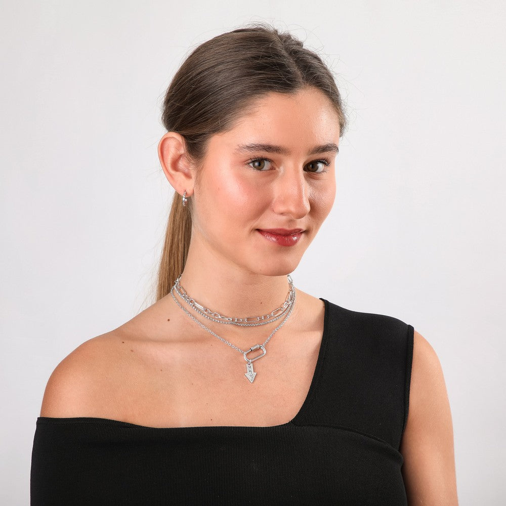 Collar Corto Ely Plateado Humana