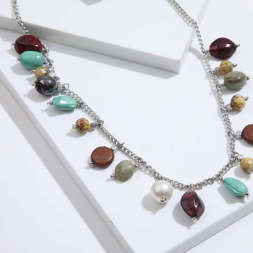 Collar Corto Aloe Celeste Humana
