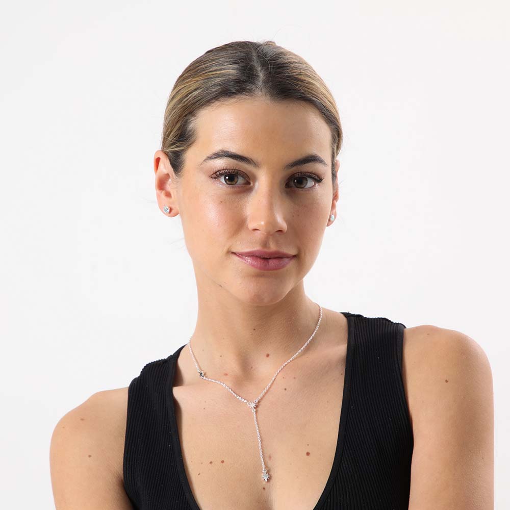 Collar + Aro Astro Plateado i-D