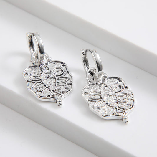 Aros Argolla Flore Plateado Tatienne