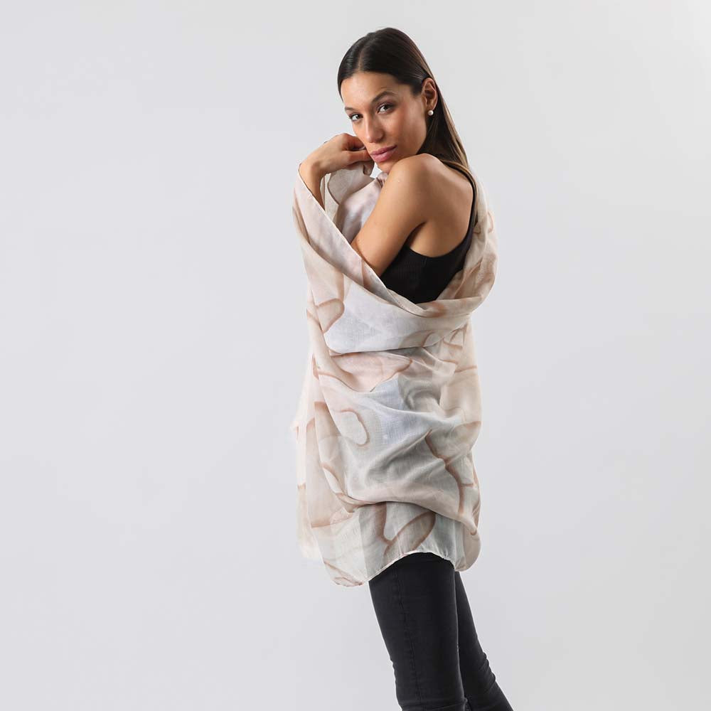 Pañuelo Estampado Esmée Beige i-D