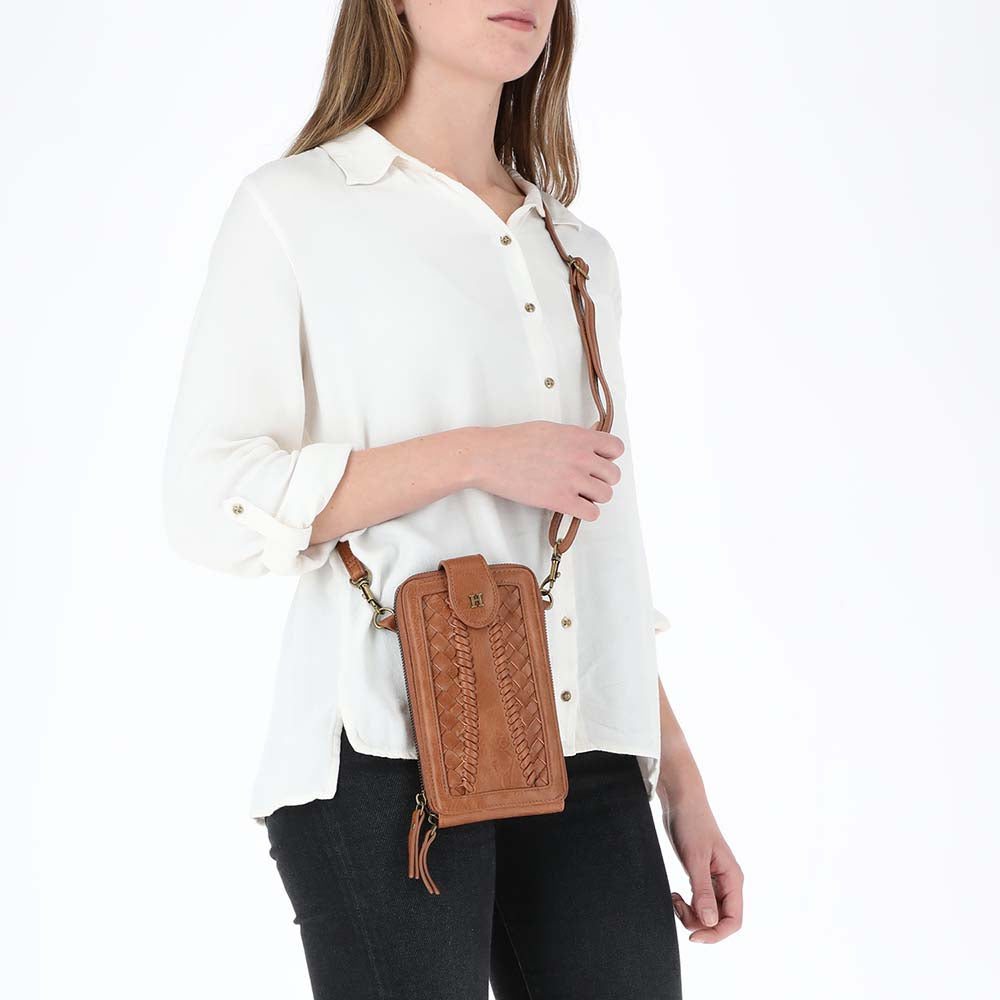 Cartera Mini Bag Croco Café Humana