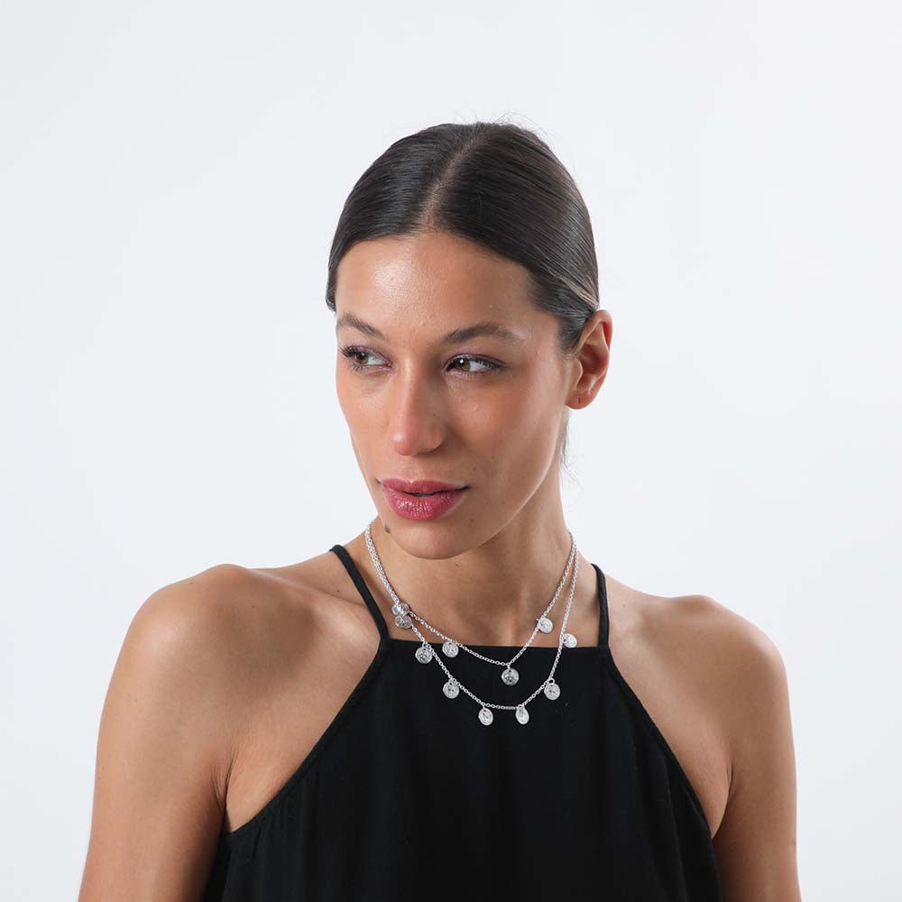Collar Corto Cinca Plateado Tatienne