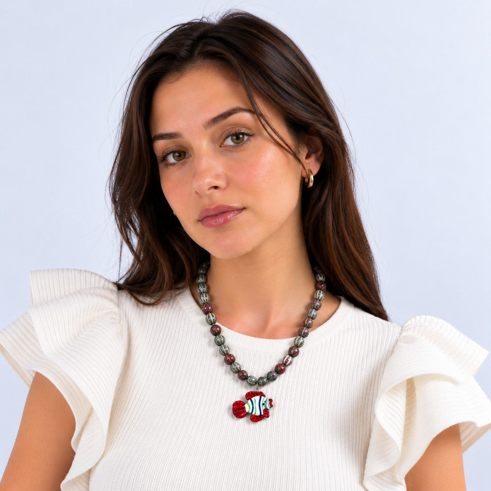 Collar Ceramica Multicolor Koiya Humana