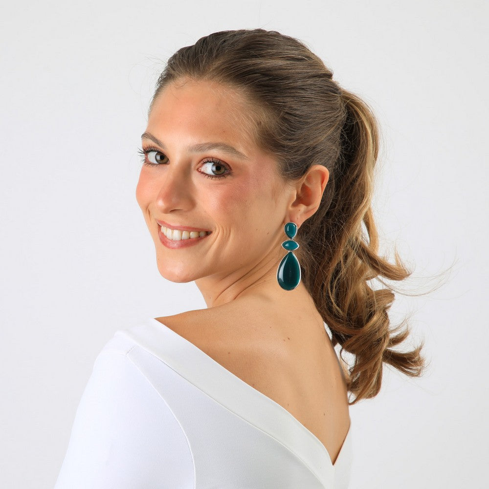 Aros Largos Sabi Plateado Humana